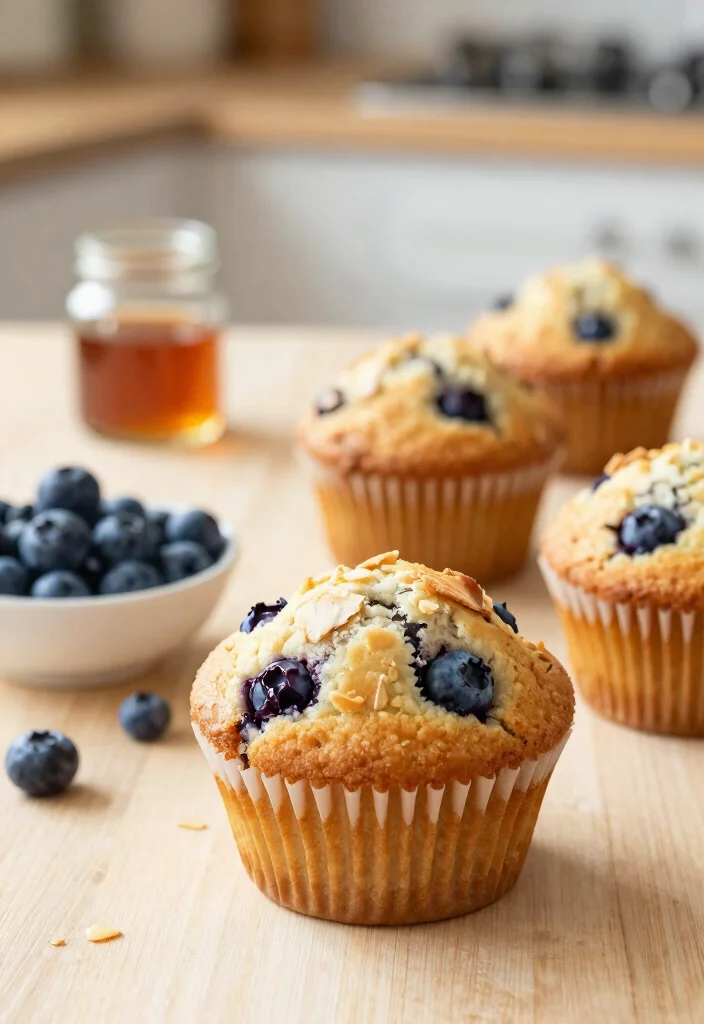 12 Vegan Muffin Recipes for Soft Sweet Baking - 1. Blueberry Almond Muffins 1