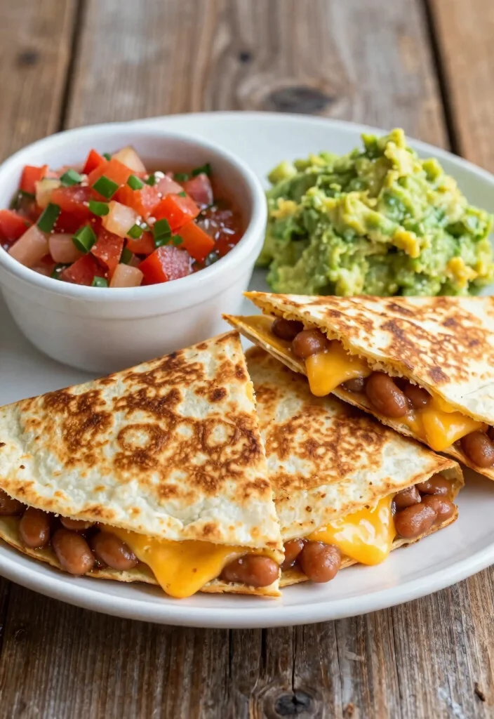 12 Vegan Refried Bean Recipes for Easy Plant-Based Meals - 4. Spicy Refried Bean Quesadillas 1