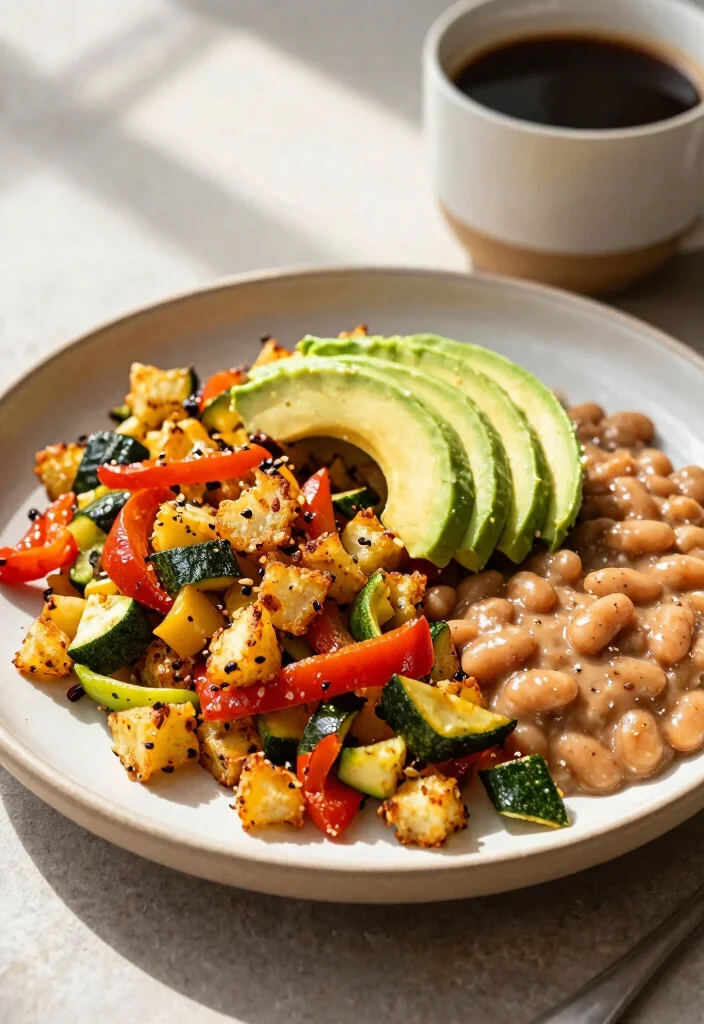12 Vegan Refried Bean Recipes for Easy Plant-Based Meals - 7. Refried Bean and Veggie Breakfast Hash 1