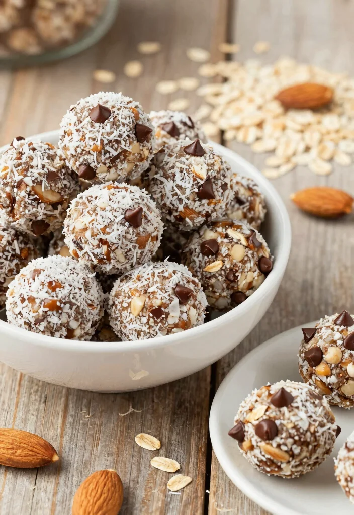 12 Vegetarian Dessert Recipes for Simple Sweet Comfort - 3. Almond Joy Energy Bites 1