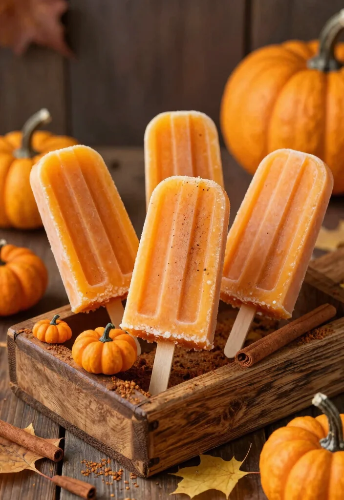 12 Vegetarian Dessert Recipes for Simple Sweet Comfort - 9. Pumpkin Spice Popsicles 1