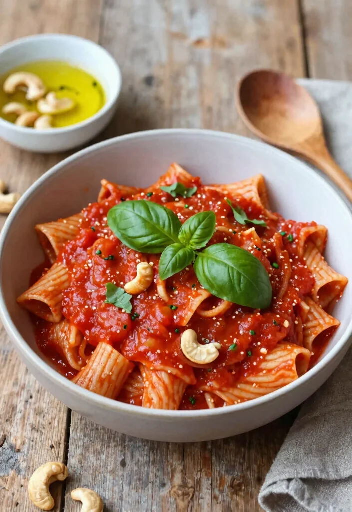 12 Winter Healthy Recipes for Cozy Nourishing Meals - 2. Creamy Vegan Tomato Basil Pasta 1