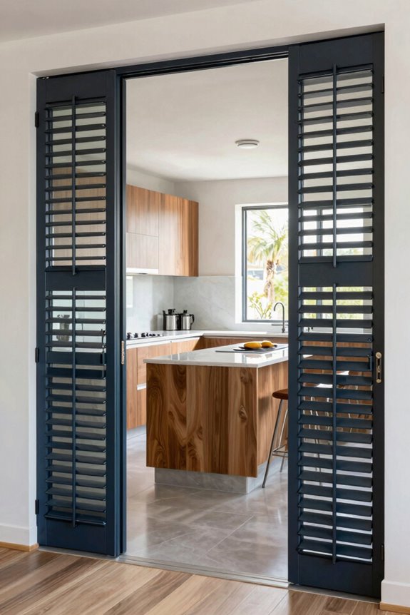 5 Kitchen Pass-Through Designs That Transform Your Space 2 bi fold shutters flexible privacy