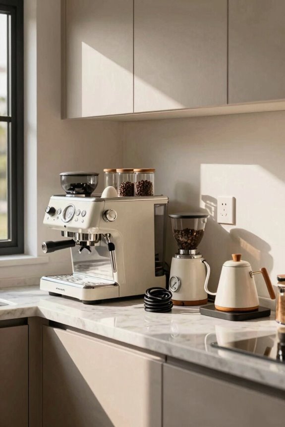 coffee bar near sink outlets layout plumbing