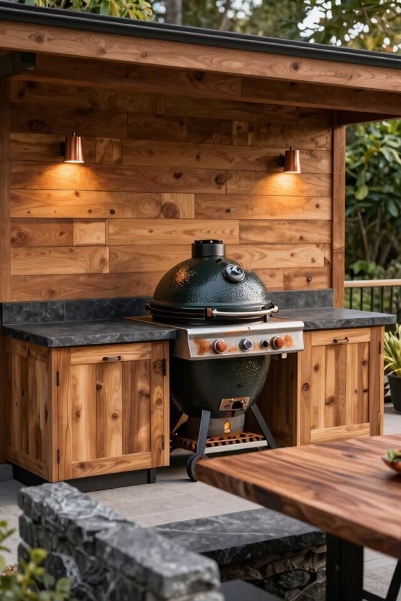 Green Egg Outdoor Kitchen Ideas for Your Dream Space 6 cohesive outdoor kitchen cladding