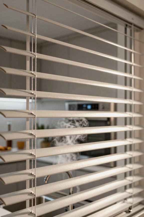 Modern Kitchen Window Treatment Ideas That Work 1 faux wood blinds endure moisture