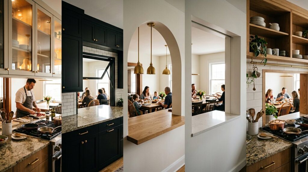 five kitchen pass through designs