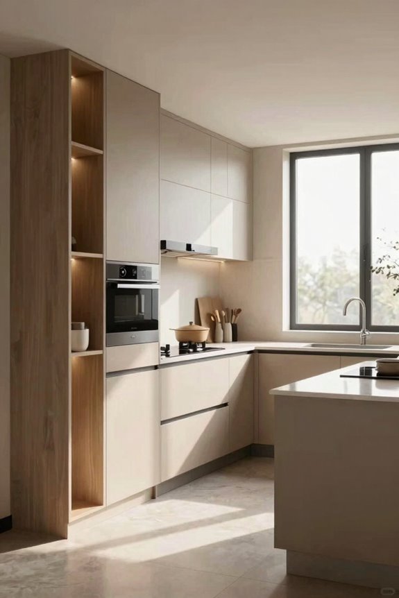 four zone kitchen workflow with triangle
