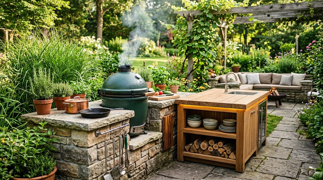 green egg outdoor kitchen ideas
