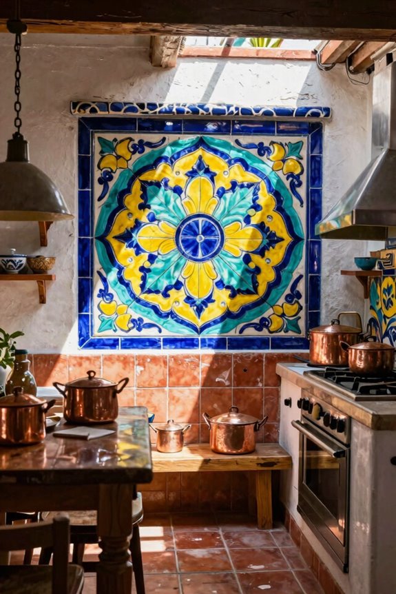 hand painted talavera backsplash focal points