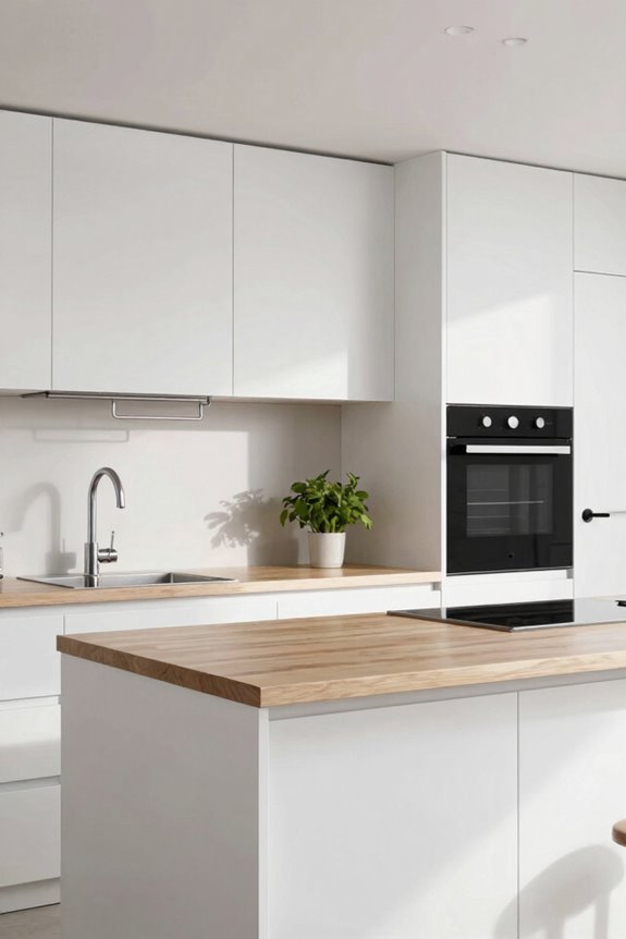 7 Scandinavian Kitchen Ideas for Minimalist Homes 5 handleless push to open matte black metal finishes zqdtj