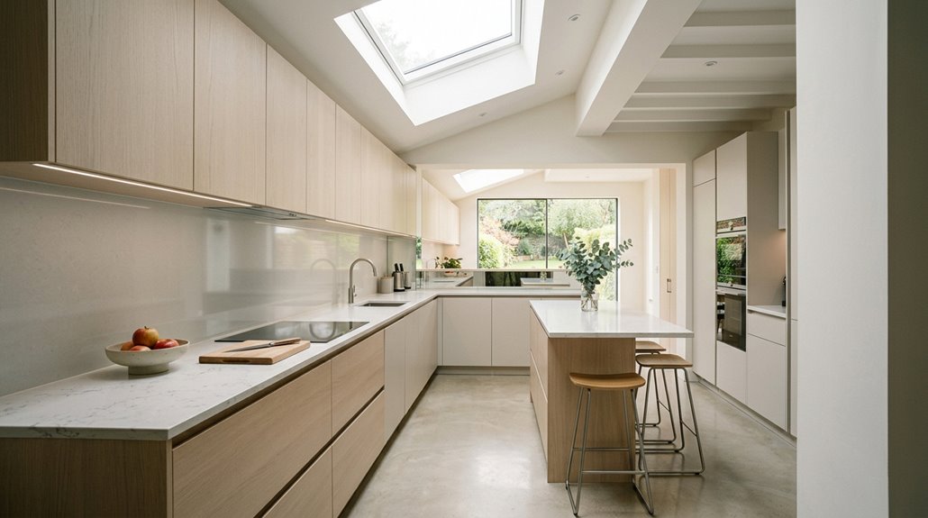 long narrow kitchen illusion tricks