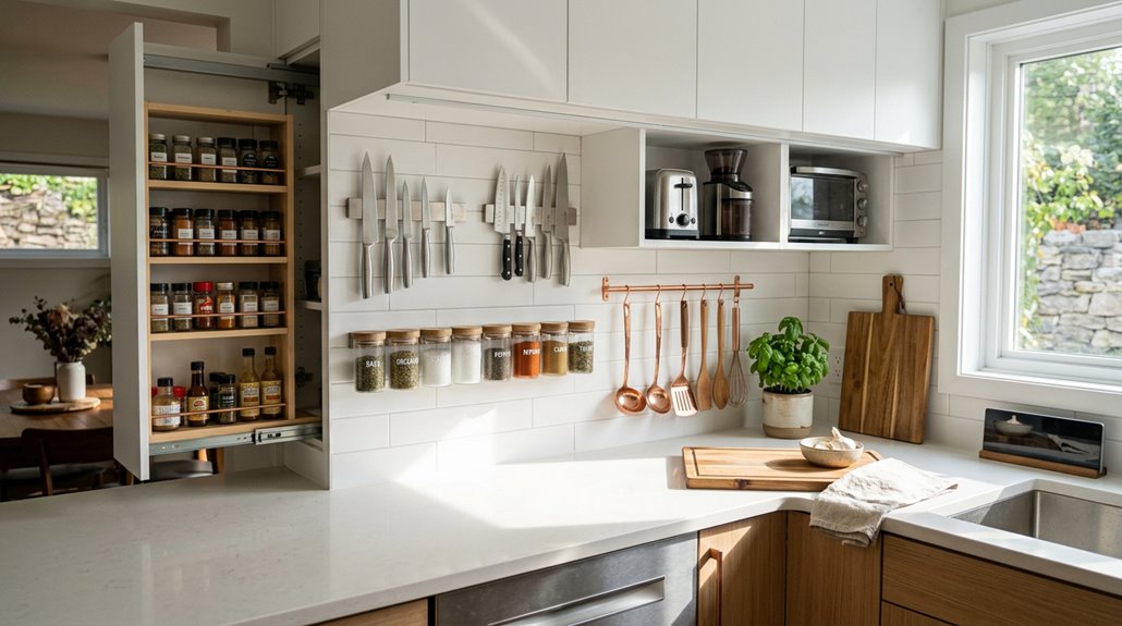 maximizes counter space storage