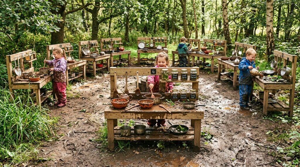 mud kitchen ideas for outdoor play
