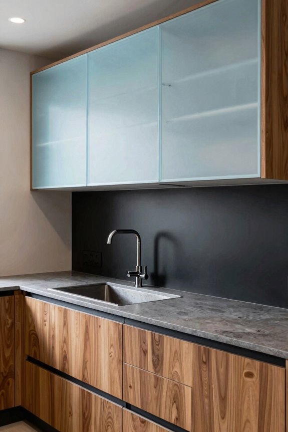 Color Scheme Ideas for Maple Kitchen Cabinets 3 navy blue cool gray contrast