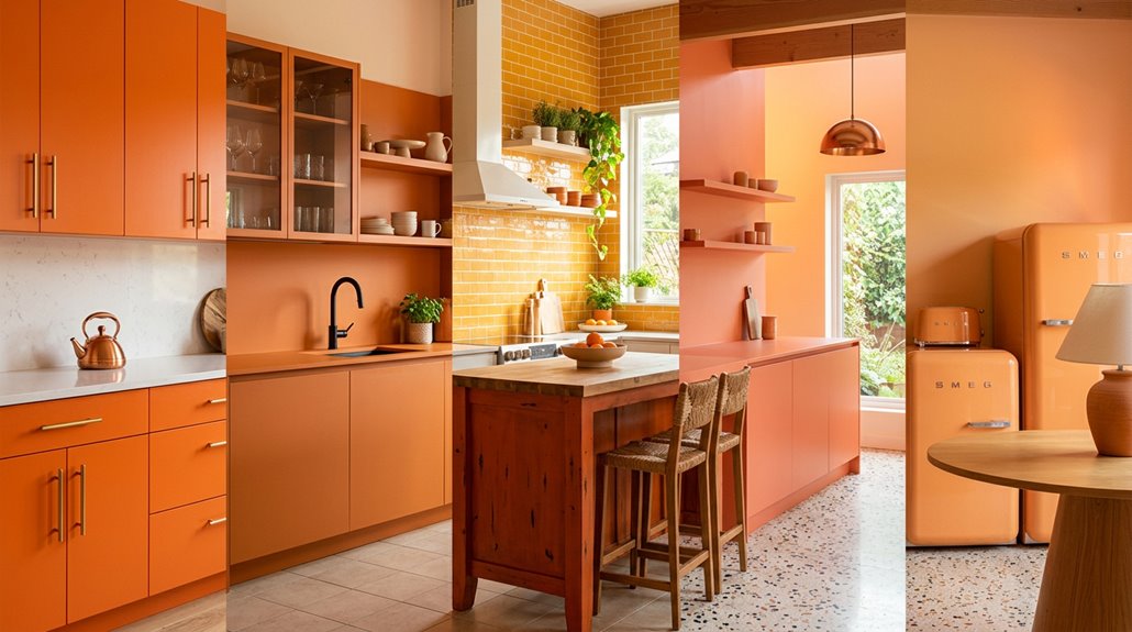orange kitchen design style transformations