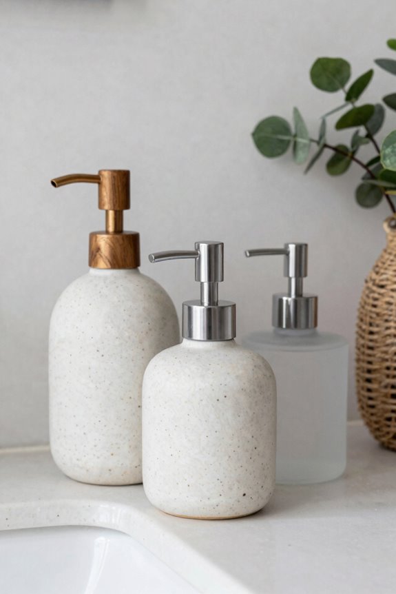 10 Stylish Kitchen Soap Dispenser Ideas to Elevate Your Sink Area 5 organic wood neutrals sustainable styling
