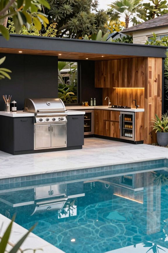 Pool and Outdoor Kitchen Layout Ideas to Maximize Your Backyard 5 outdoor kitchen efficiency essentials