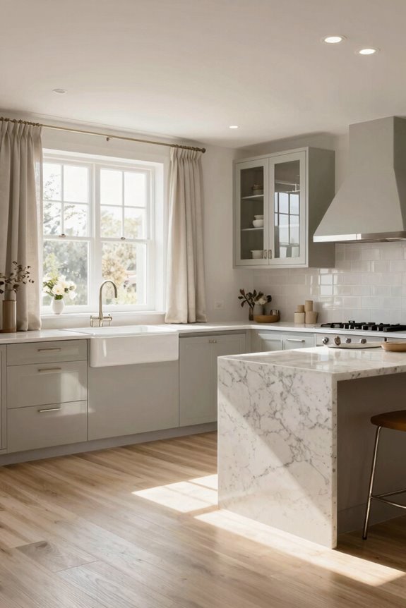 10 Kitchen Extension Ideas to Transform Your Space 6 pale tones reflective finishes brighten
