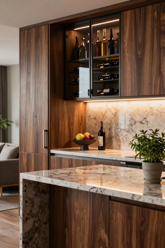 5 Kitchen Pass-Through Designs That Transform Your Space 3 pendant lighting wine racks glass shelves