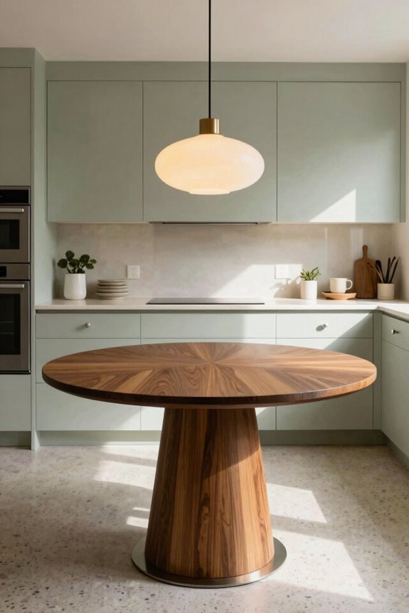 round table centerpiece with curved seating
