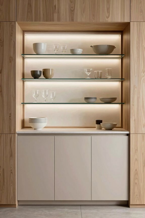 5 Kitchen Pass-Through Designs That Transform Your Space 1 slender pass through shelving with hidden storage