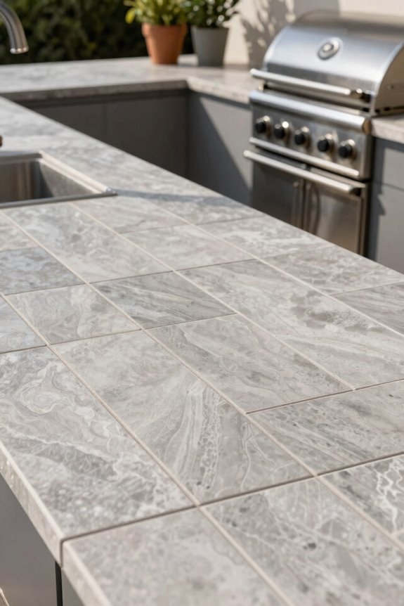 7 Outdoor Kitchen Tile Ideas That Transform Your Space 1 soreno grigio anchors outdoor kitchen 22m8t