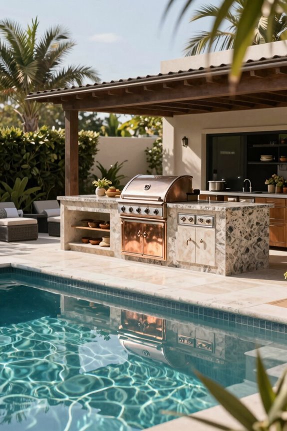 Pool and Outdoor Kitchen Layout Ideas to Maximize Your Backyard 3 splash zone kitchen distance buffer