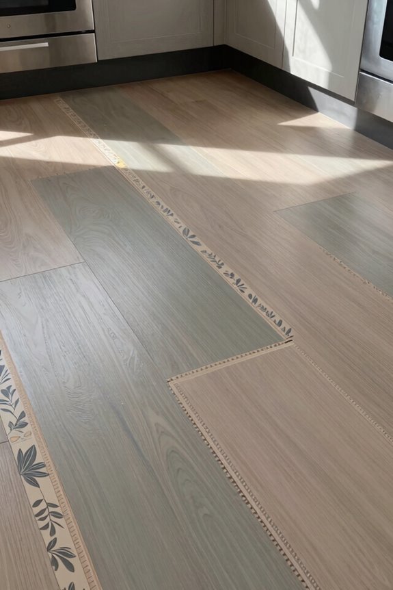 stenciled hand painted linoleum patterns