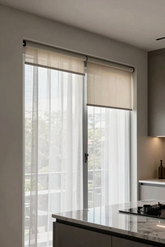 Modern Kitchen Window Treatment Ideas That Work 3 top down bottom up no drill shutters