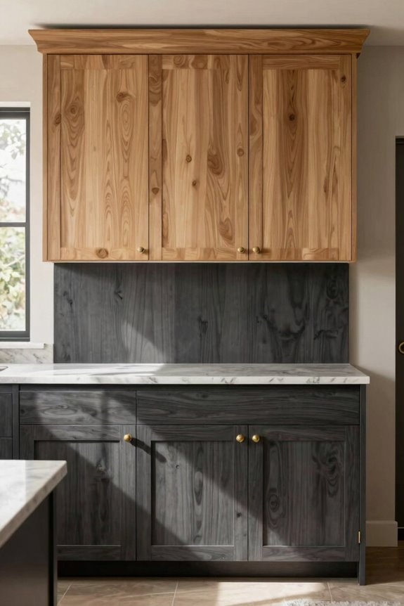 Kitchen Cabinet Color Ideas to Elevate Your Design 4 two tone cabinets natural wood