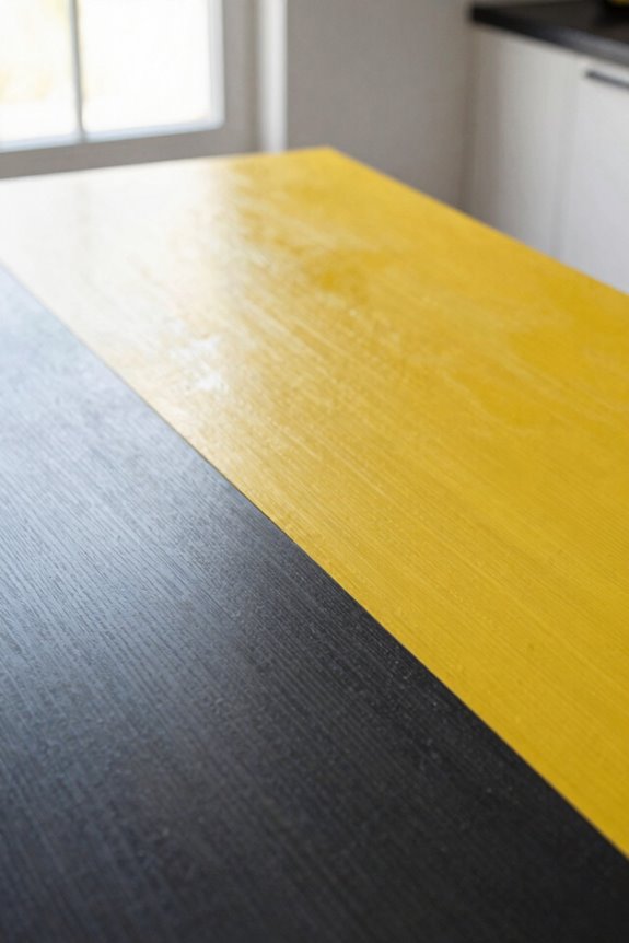 10 Painted Kitchen Table Ideas to Transform Your Space 2 two tone tabletop bold contrast